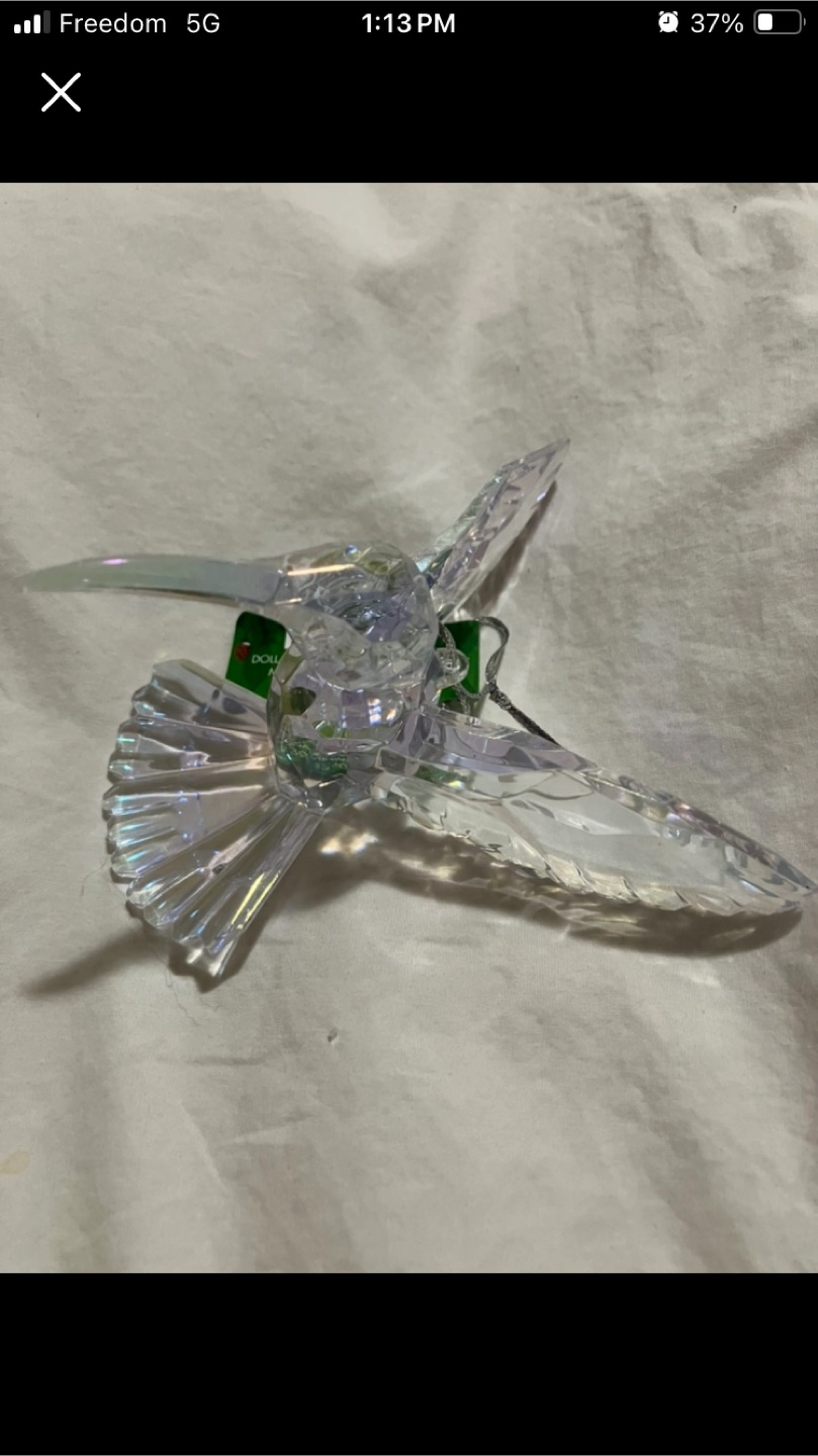 New Swarovski Crystal Hummingbird Ornament