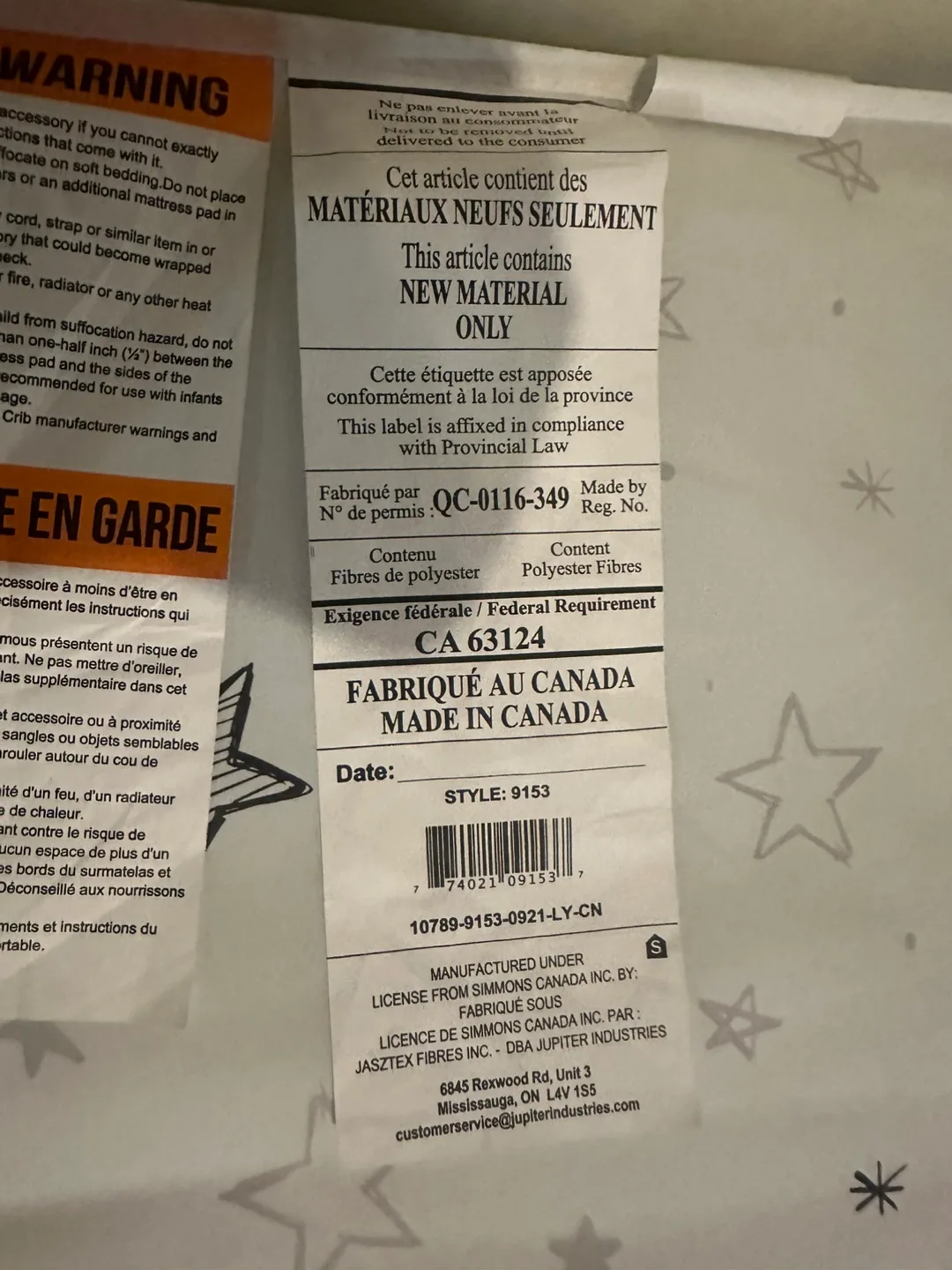 Simmons Kids Crib Mattress Pad - Star Pattern image indicator(2)