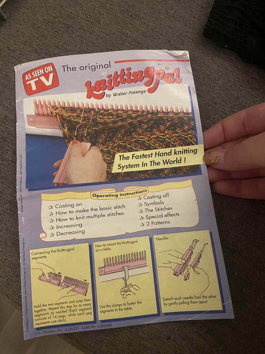 Knitting Loom Board with Custom Wooden Base - photo 2