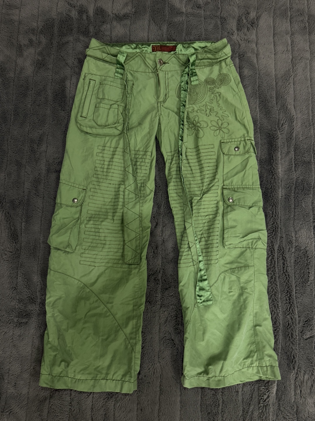 Miss Me Y2K Green Cargo Pants - Size S