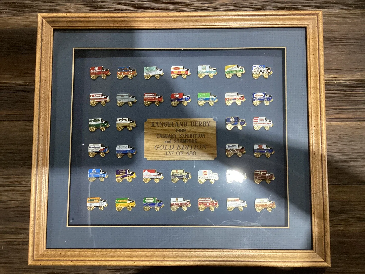 Rangeland Derby 1989 Gold Edition Framed Pin Set thumbnail