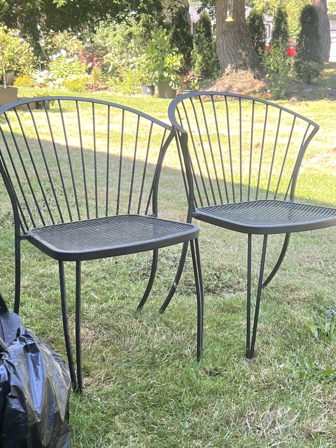 Set of 2 Outdoor Metal Chairs