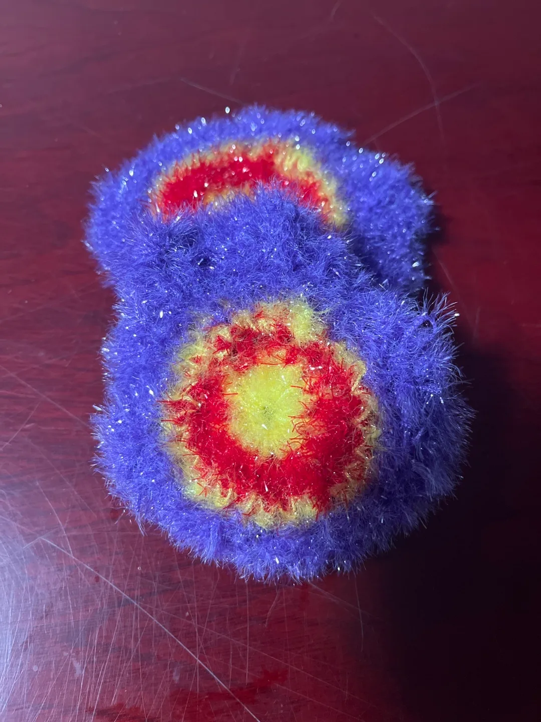 Handmade Purple & Rainbow Scrubbies thumbnail
