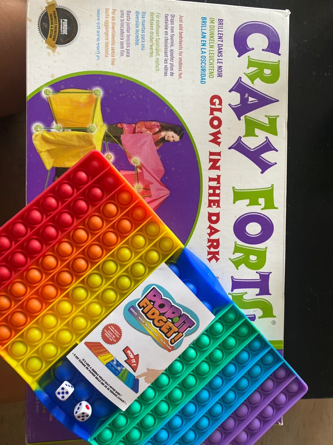 Crazy Forts Glow in the Dark + Pop It Fidget