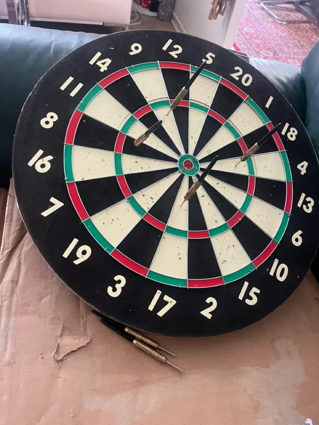 Used Dartboard with Darts thumbnail