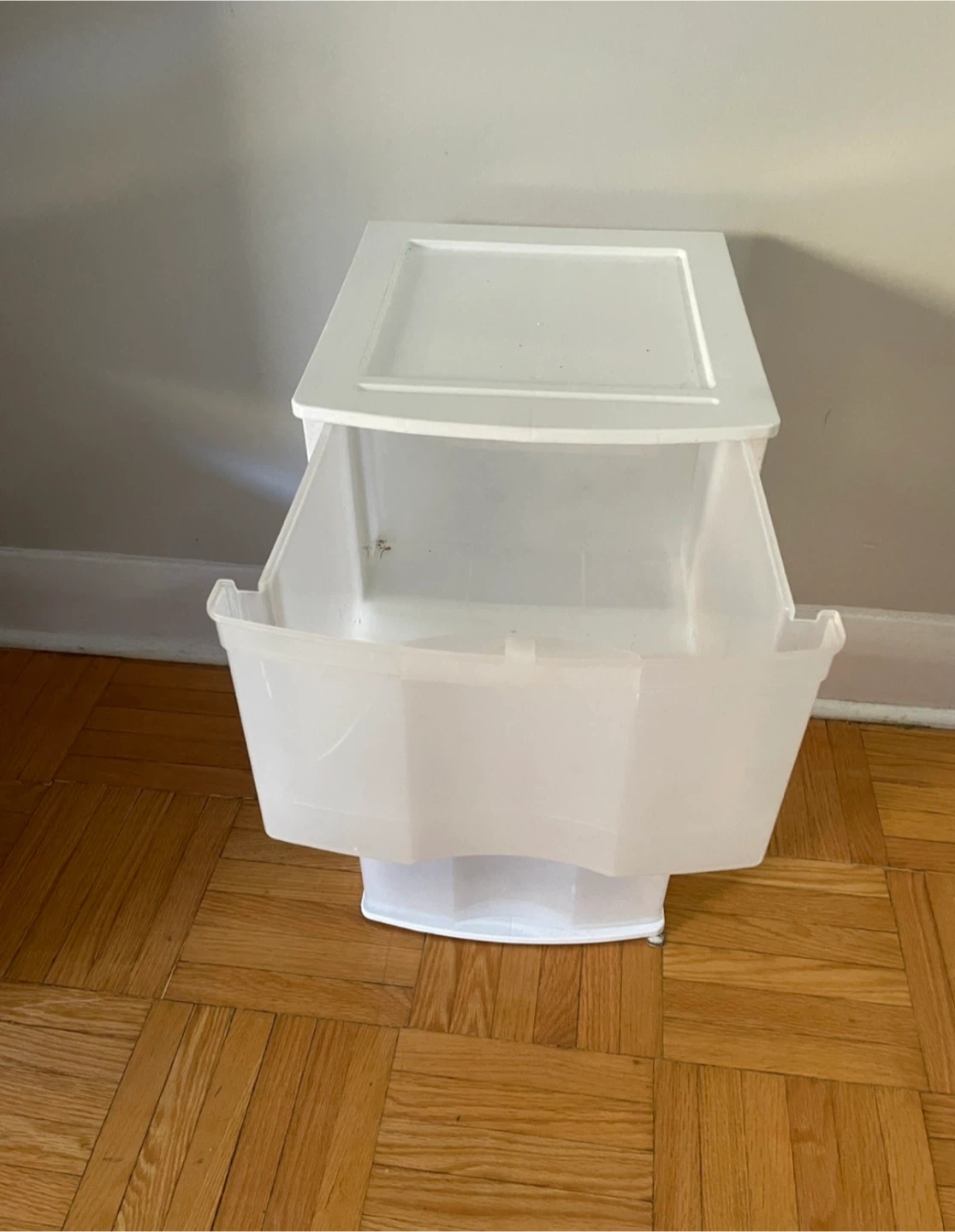 White Plastic 3-Drawer Storage Unit - photo 2