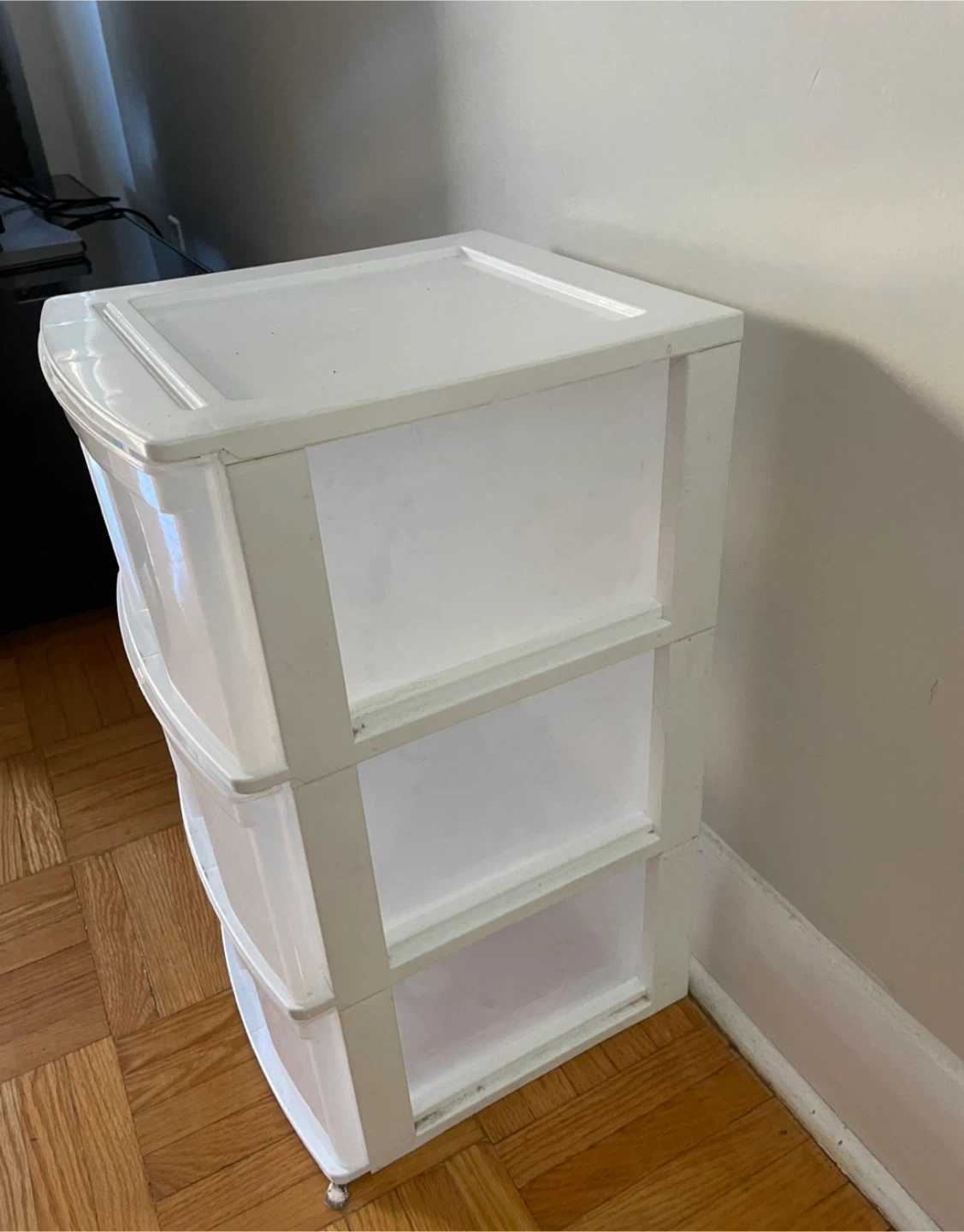 White Plastic 3-Drawer Storage Unit - photo 3