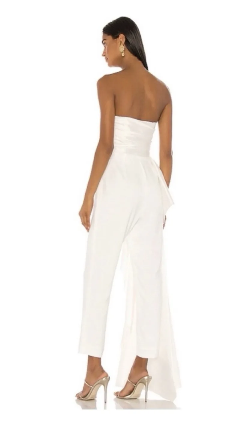 (NEW WITH TAGS!) JAY GODFREY Sky Jumpsuit In white/ivory Size 0 image indicator(5)