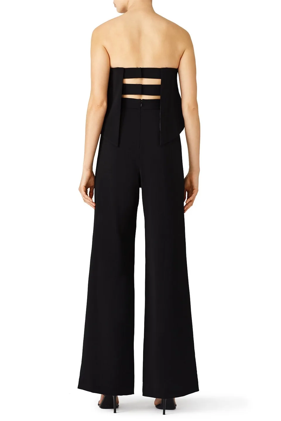 (NEW WITH TAGS!) JAY GODFREY Moore black Wide leg Jumpsuit image indicator(4)