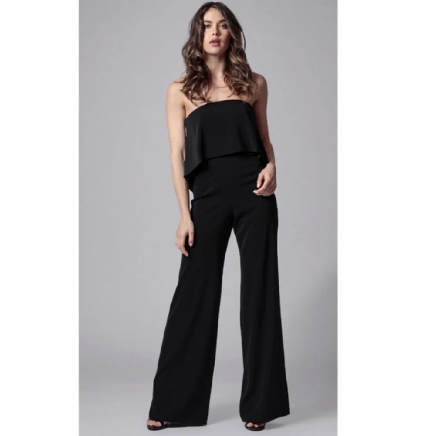 (NEW WITH TAGS!) JAY GODFREY Moore black Wide leg Jumpsuit thumbnail