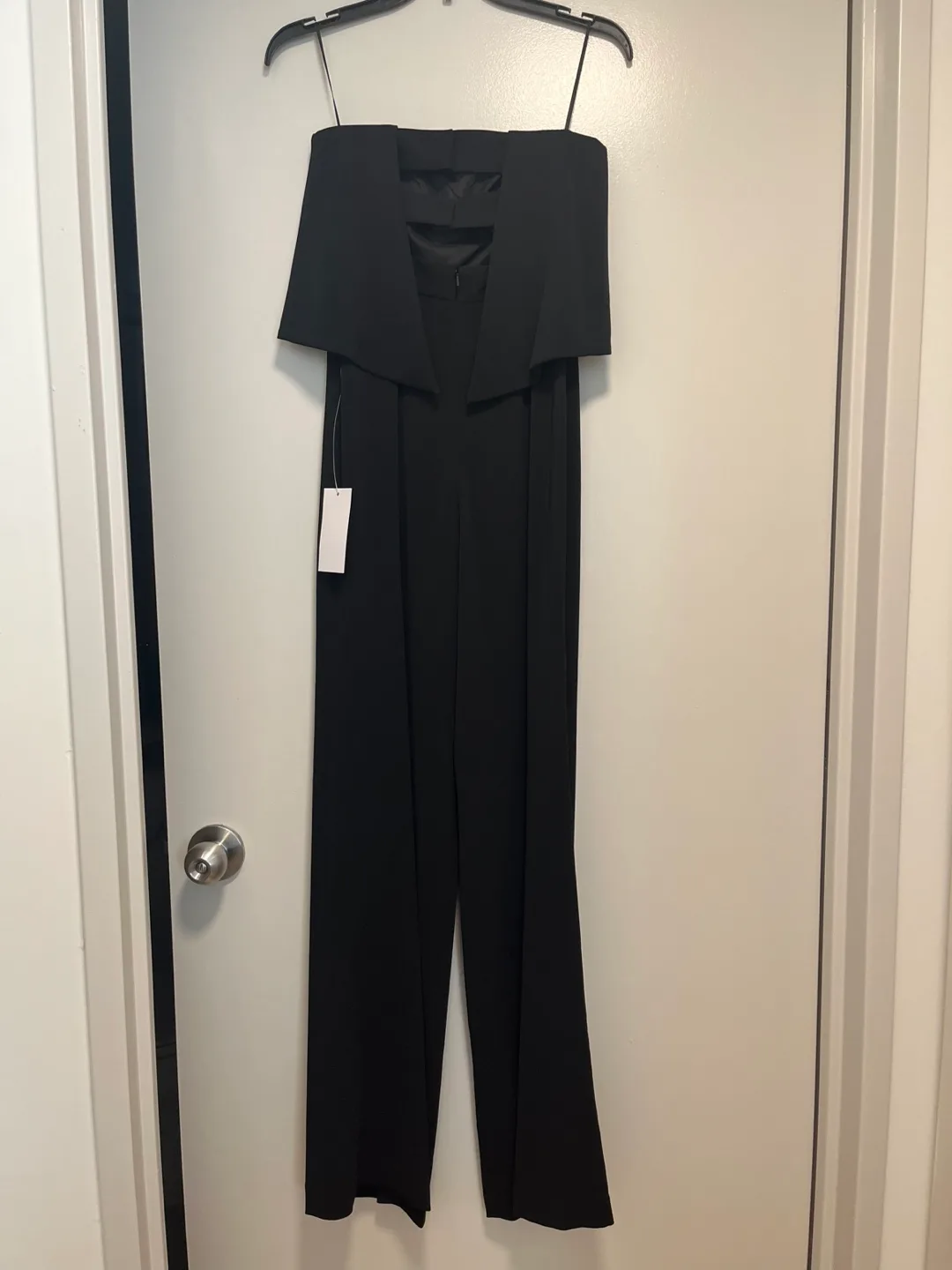 (NEW WITH TAGS!) JAY GODFREY Moore black Wide leg Jumpsuit image indicator(6)