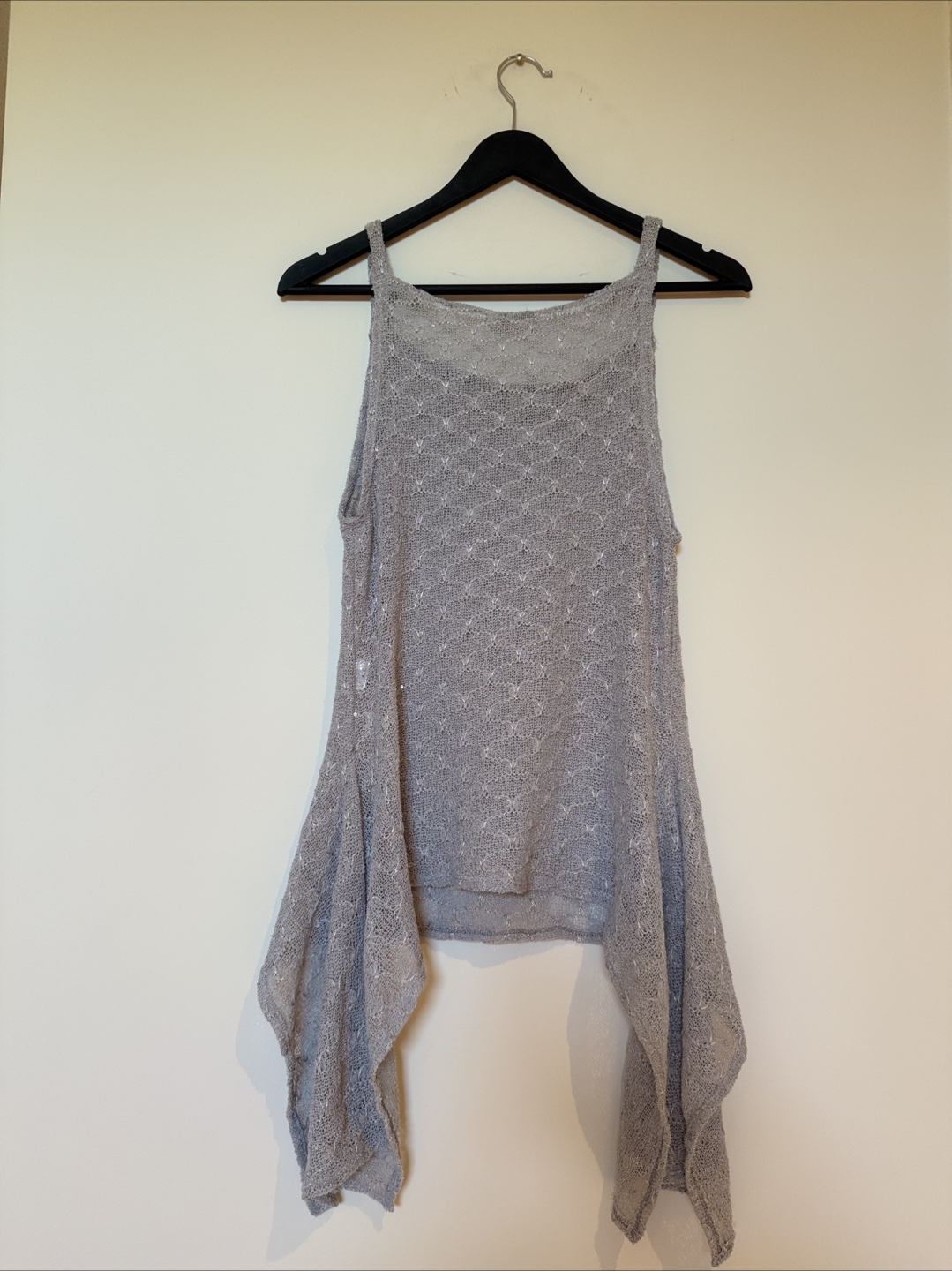 Grey Silver Flared Top - Size S - photo 2