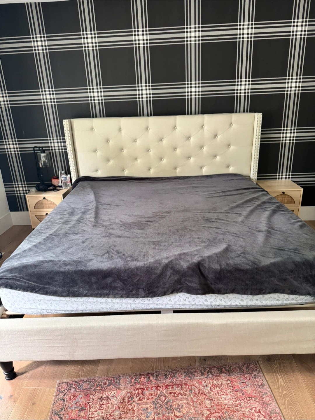 King headboard and bed frame