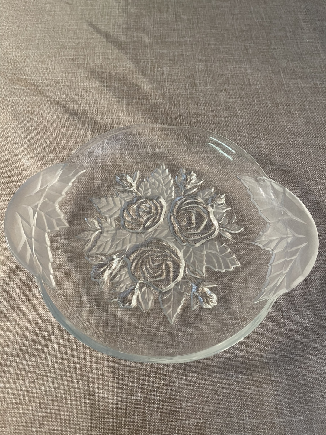 Frosted Rose Dish