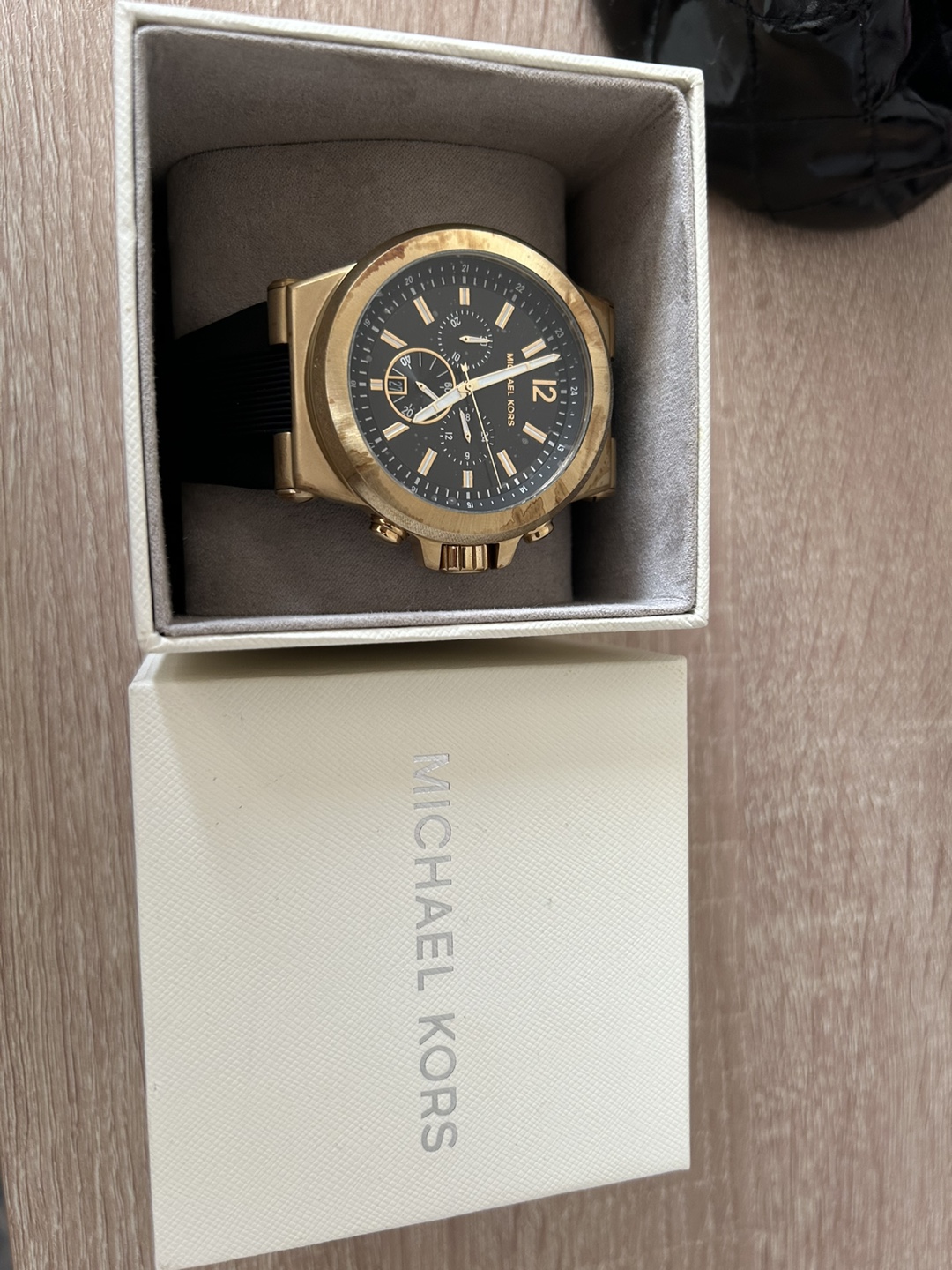 Michael Kors Gold Watch with Black Band