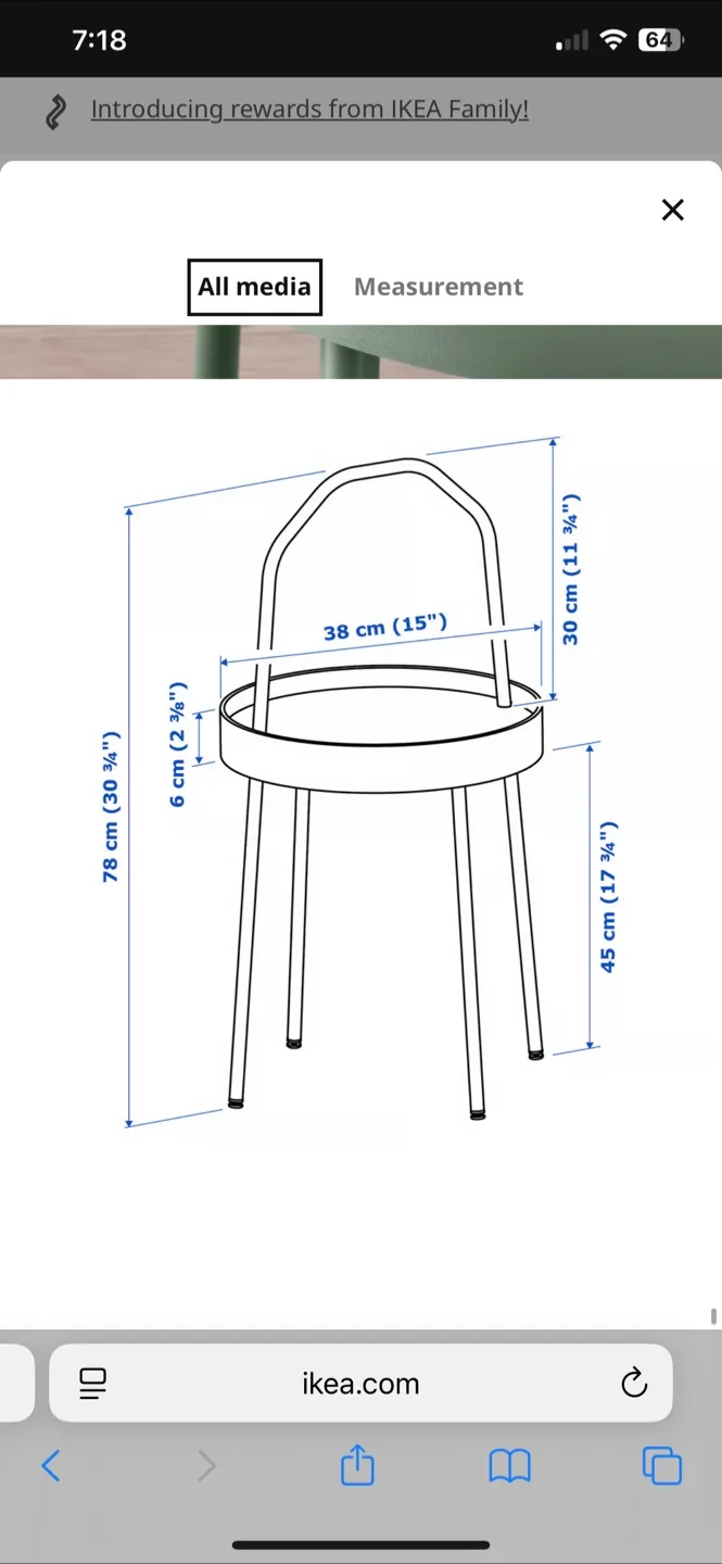 IKEA Burvik Side Table - Light Gray-Green image indicator(2)