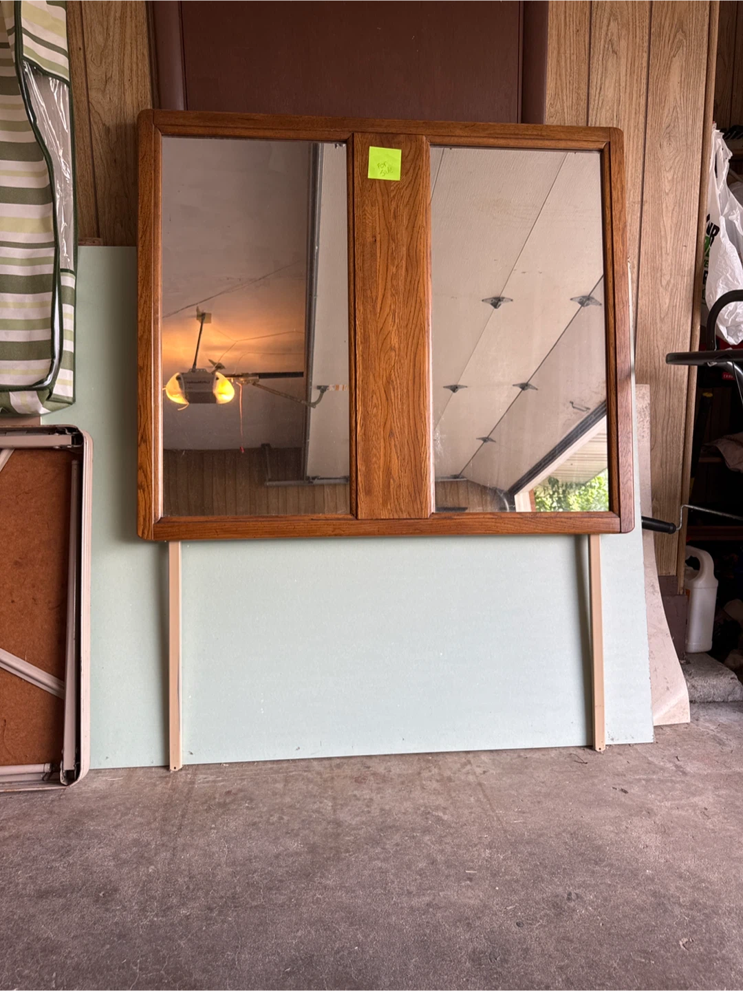 Wooden Framed Double Mirror