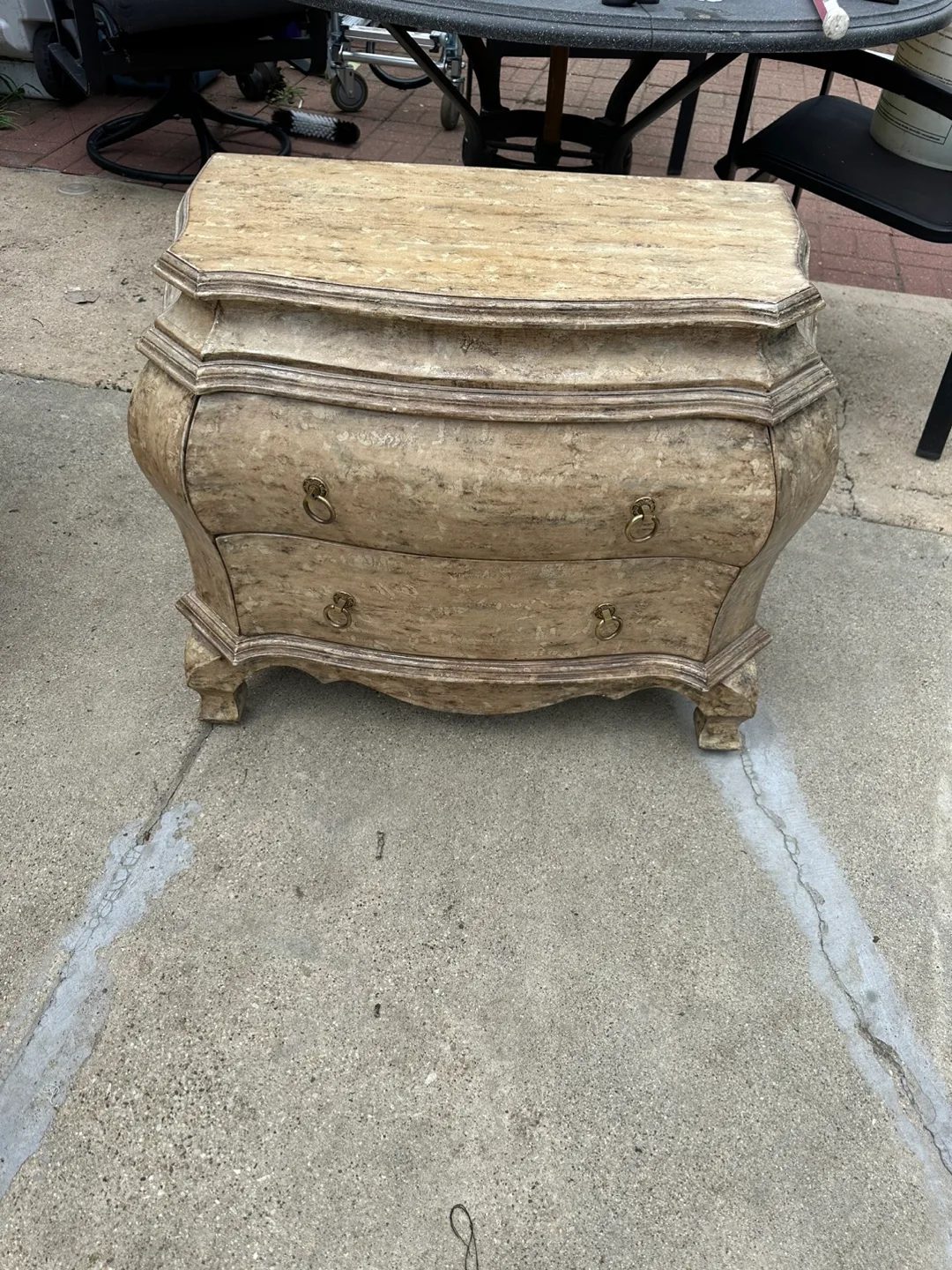 Antique Style 2- Drawer Side Table thumbnail