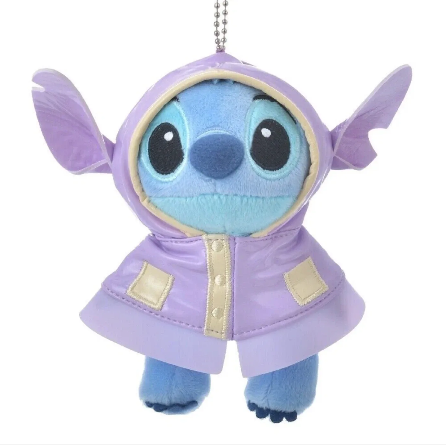 Stitch Plush KEYCHAIN with Lavender Raincoat Japan thumbnail