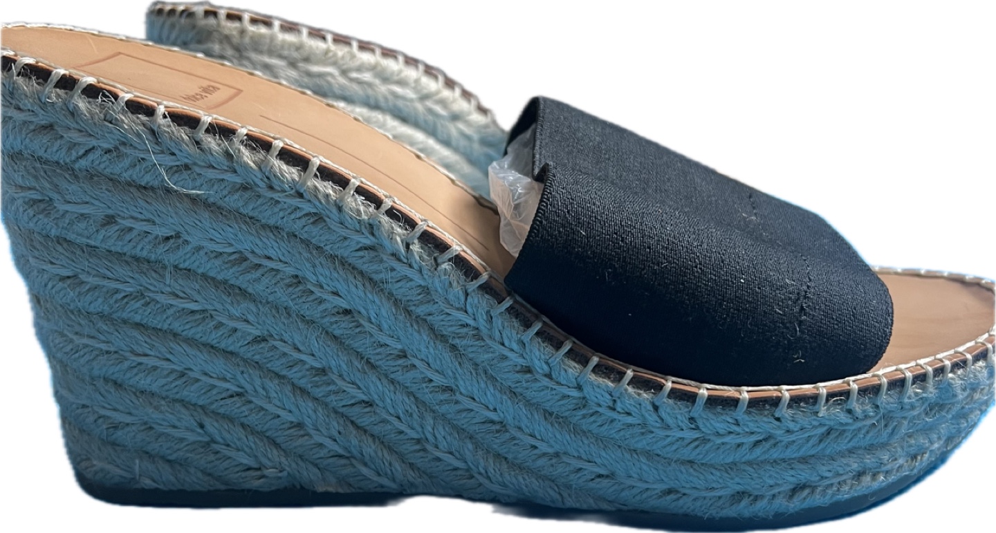 Dolce Vita Black Espadrille Wedge Slides - Size 9 - photo 3