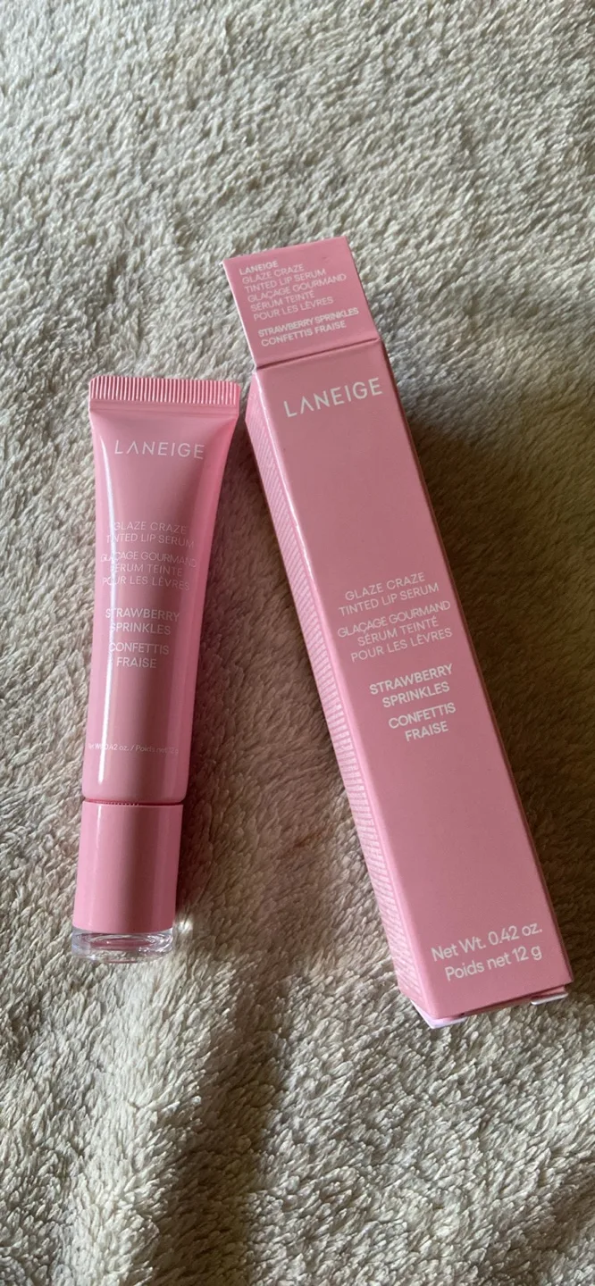 New Laneige Glaze Craze Tinted Lip Serum - Strawberry Sprinkles image indicator(2)
