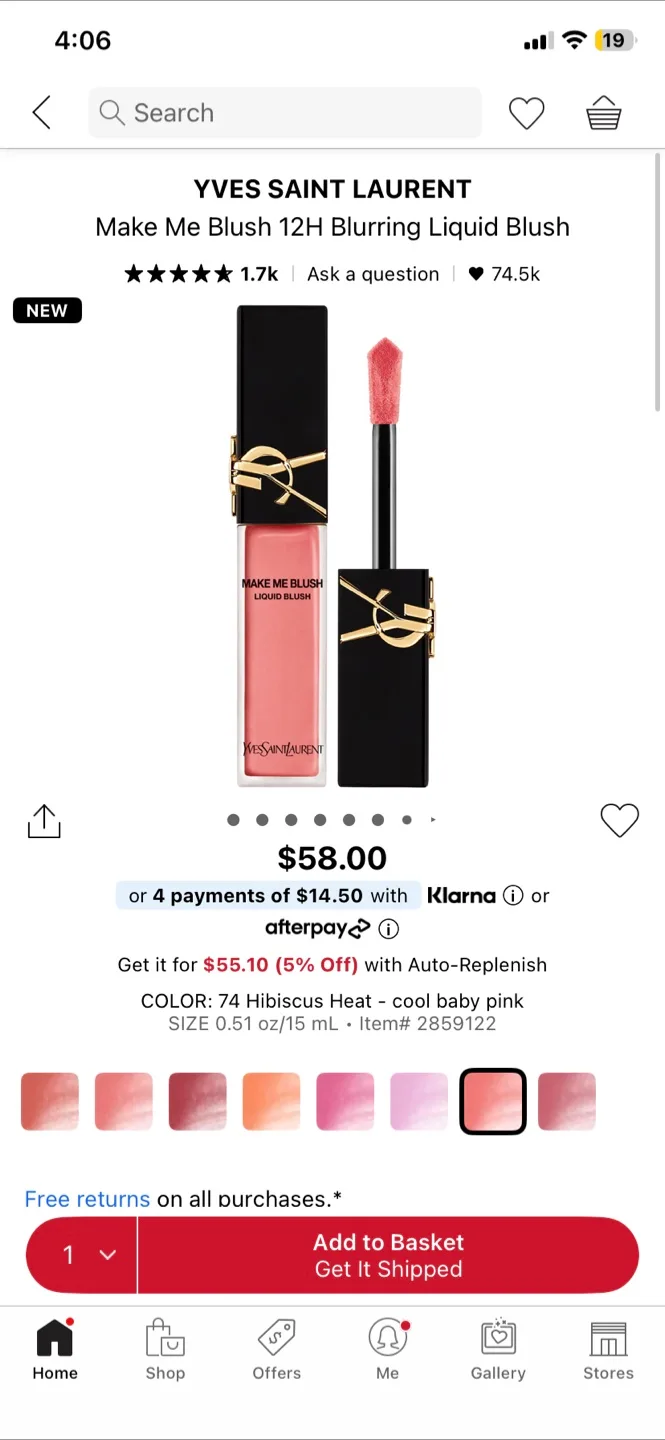 YSL Make Me Blush 74 Hibiscus Heat Liquid Blush image indicator(4)