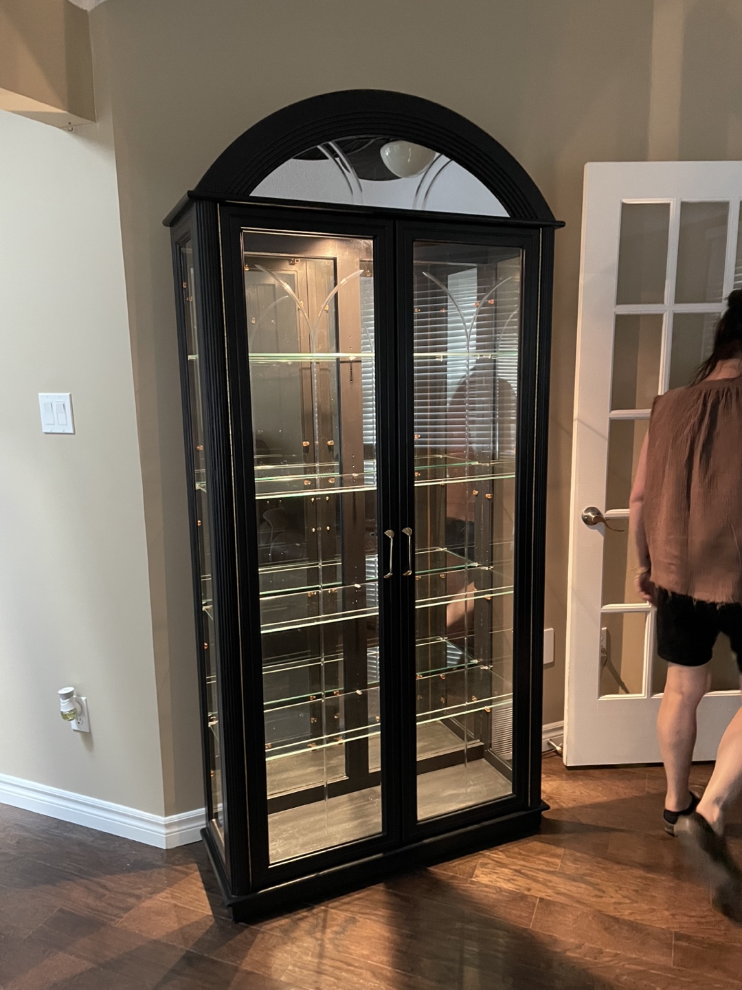 Black Glass Display Cabinet - photo 2