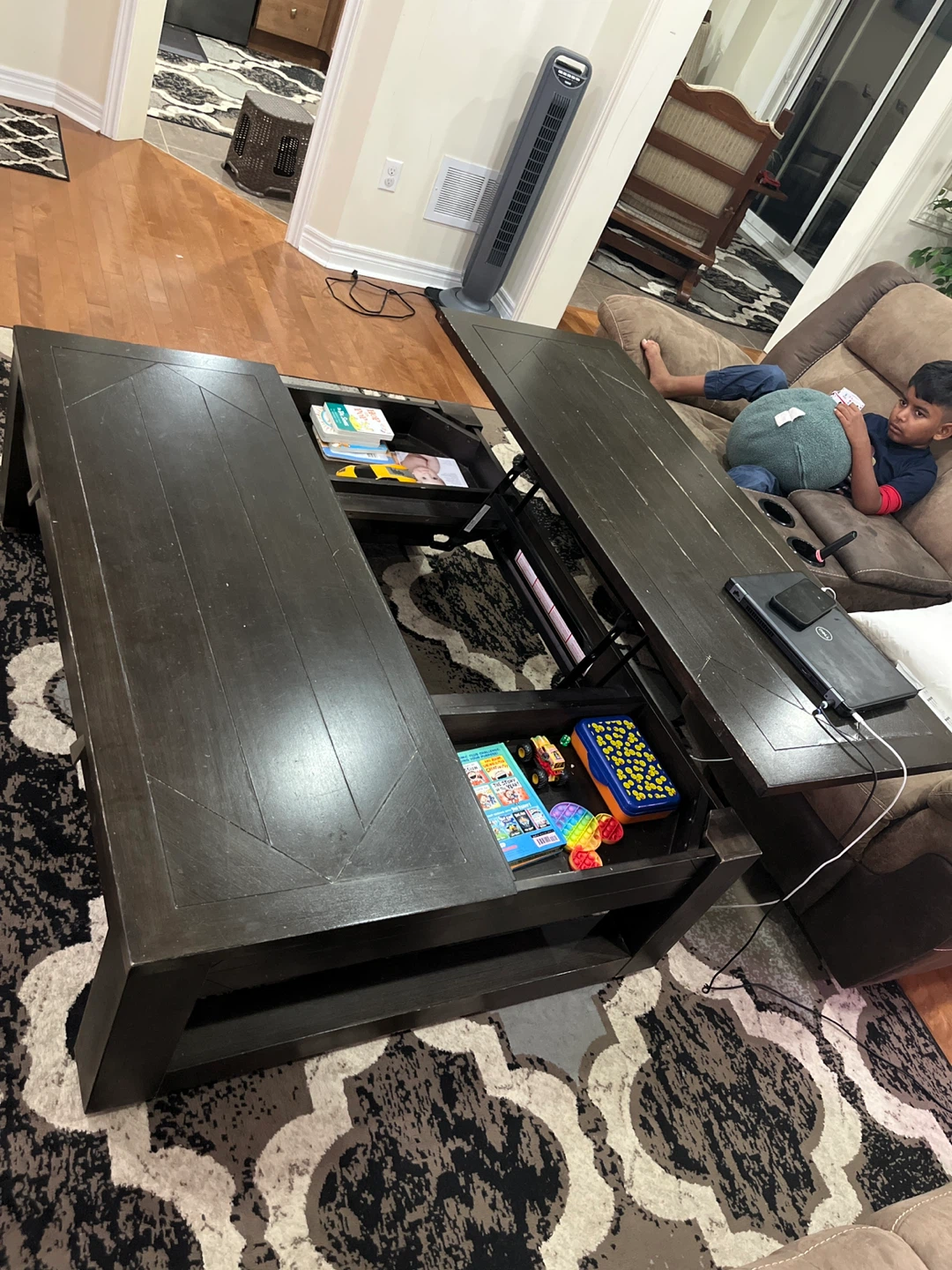 Lift Top Coffee Table with Storage - photo 4