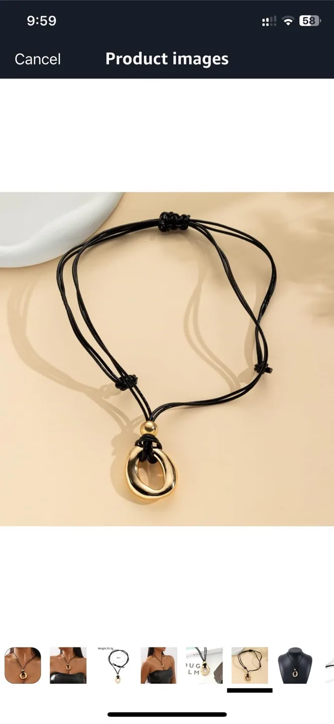 Gold Pendant Necklace, 40cm image indicator(3)