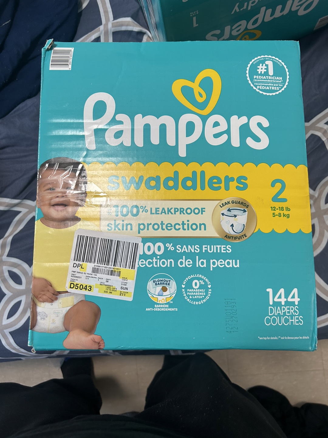 Pampers Swaddlers Size 2 (144 Diapers)