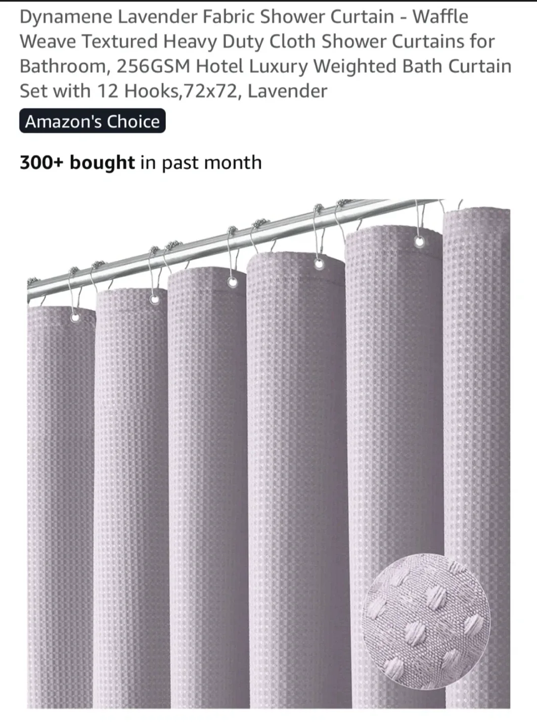 Lavender Fabric Shower Curtain thumbnail