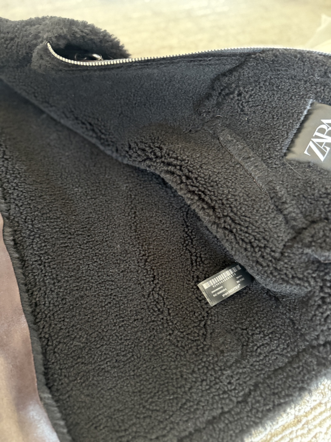 Nice Faux Leather Aviator Jacket - XS - photo 4