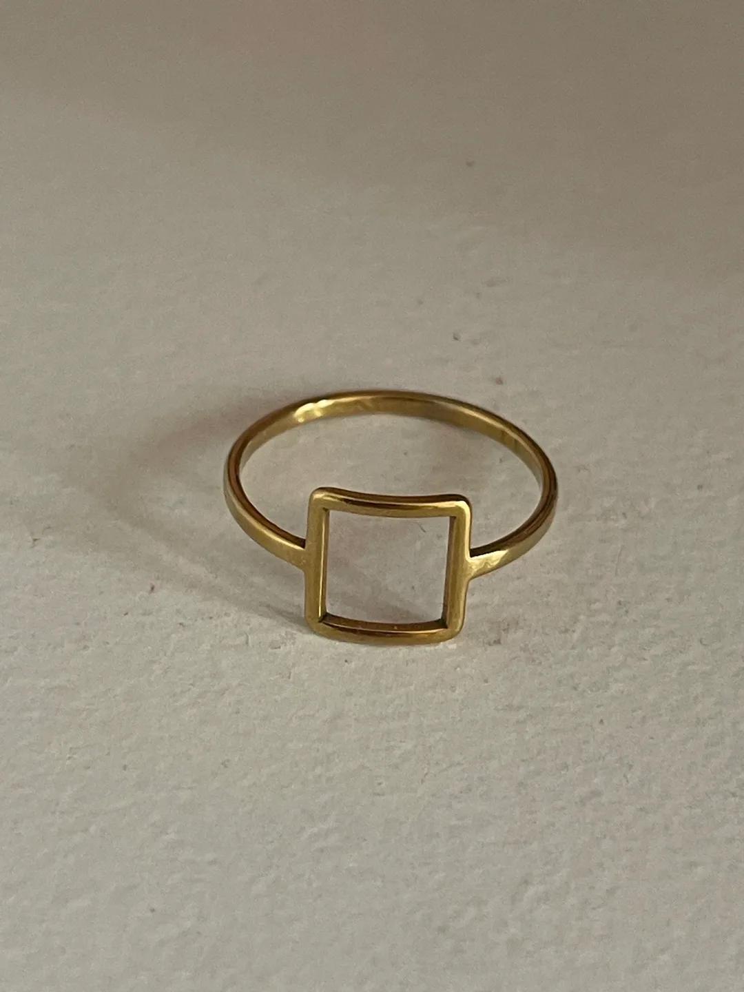 Gold Ring with Square Design thumbnail