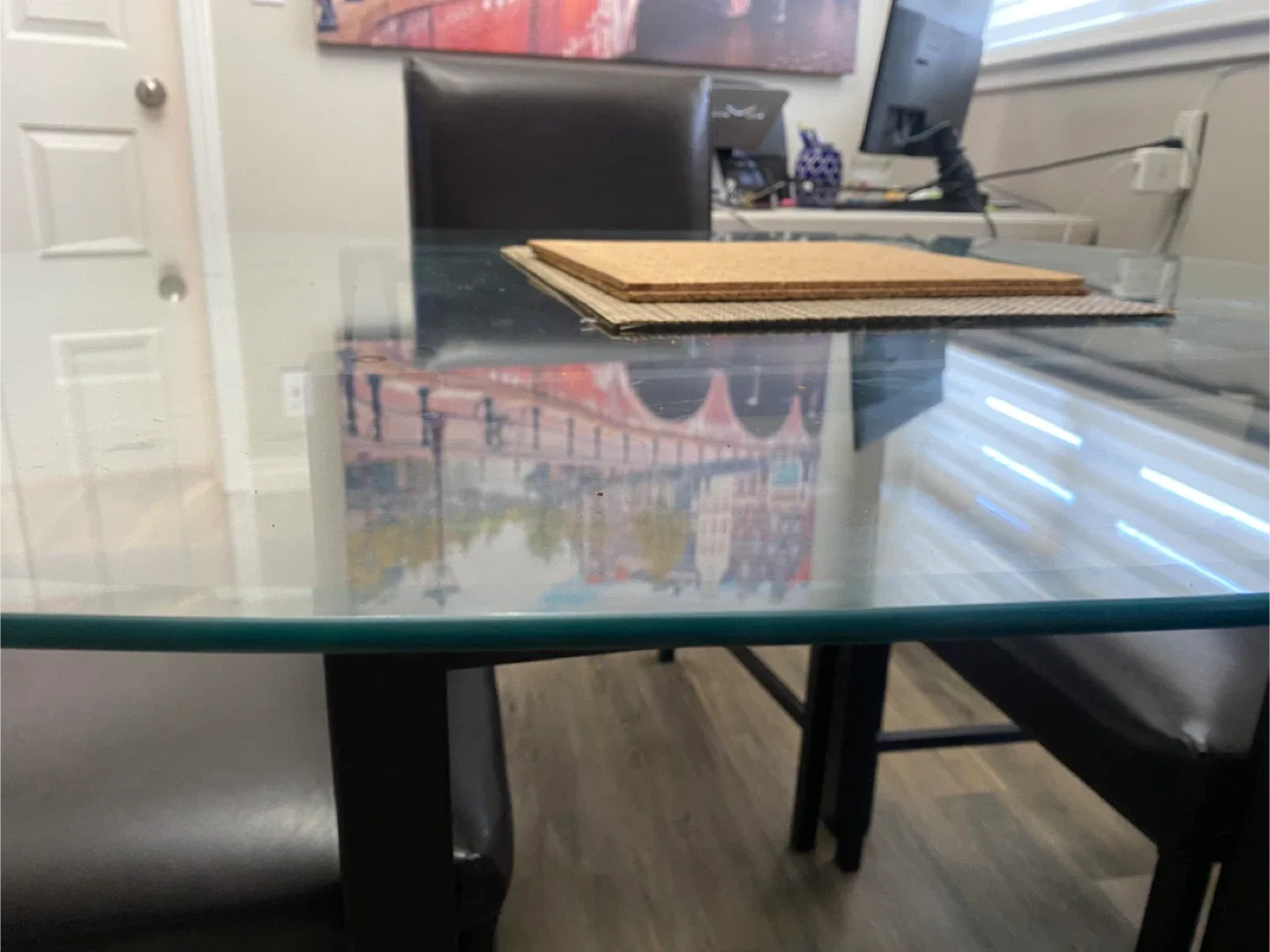 Glass Top Dining Table with 4 Chairs image indicator(7)