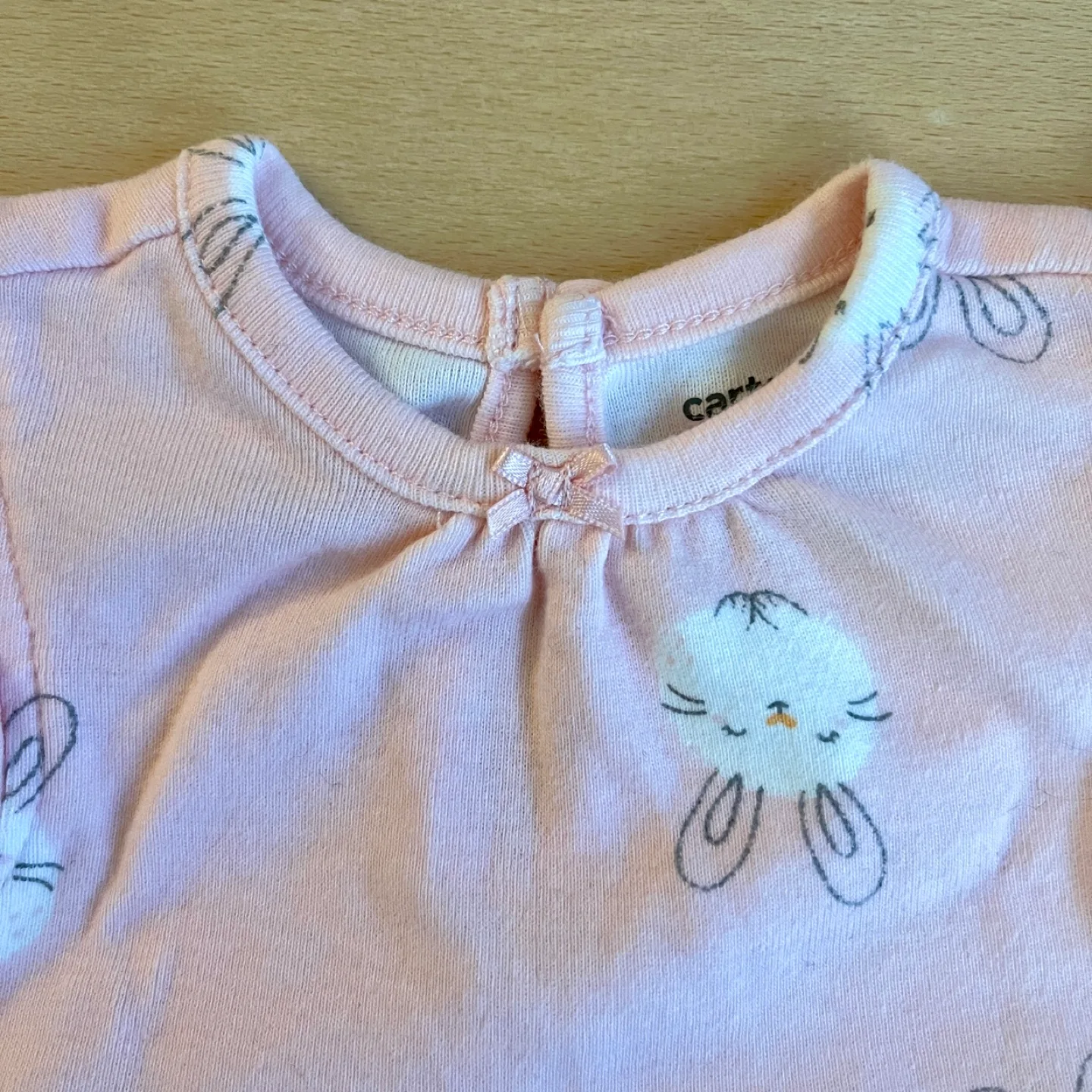 Carter's Pink Bunny Onesie Dress - 3 Months image indicator(2)