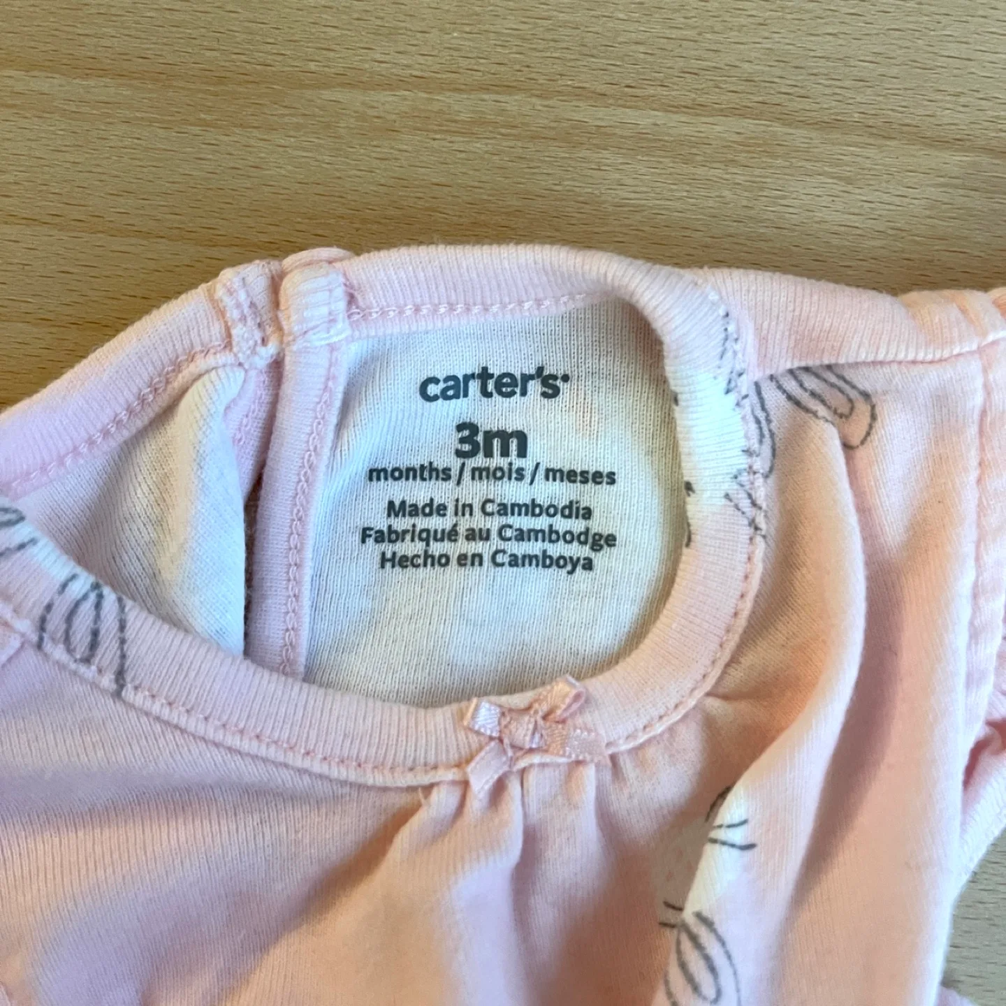 Carter's Pink Bunny Onesie Dress - 3 Months image indicator(4)