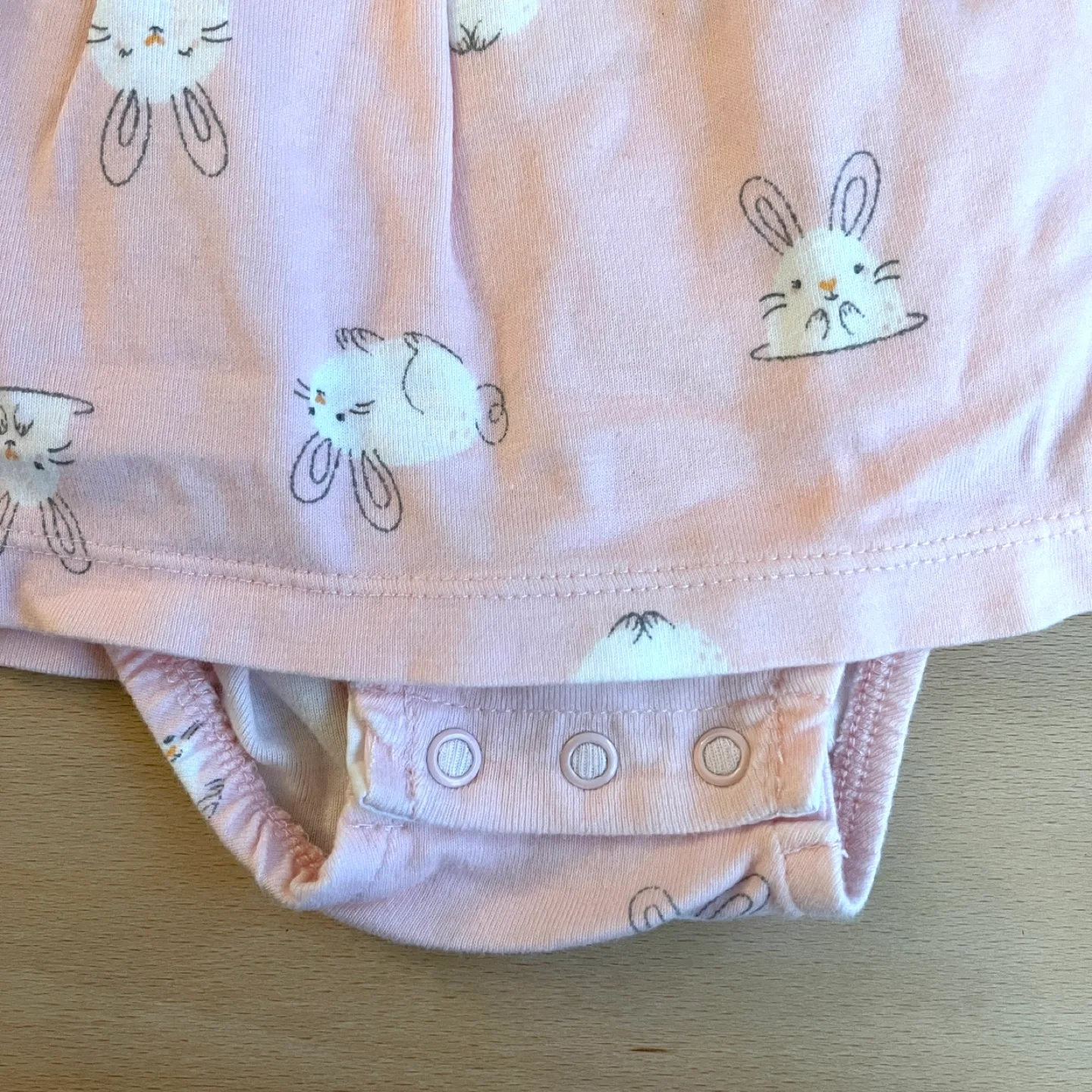 Carter's Pink Bunny Onesie Dress - 3 Months image indicator(3)