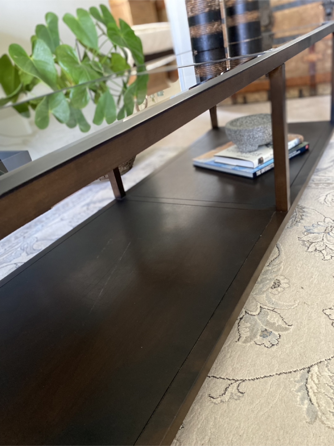 Tempered Glass Top solid wood Coffee Table - photo 4