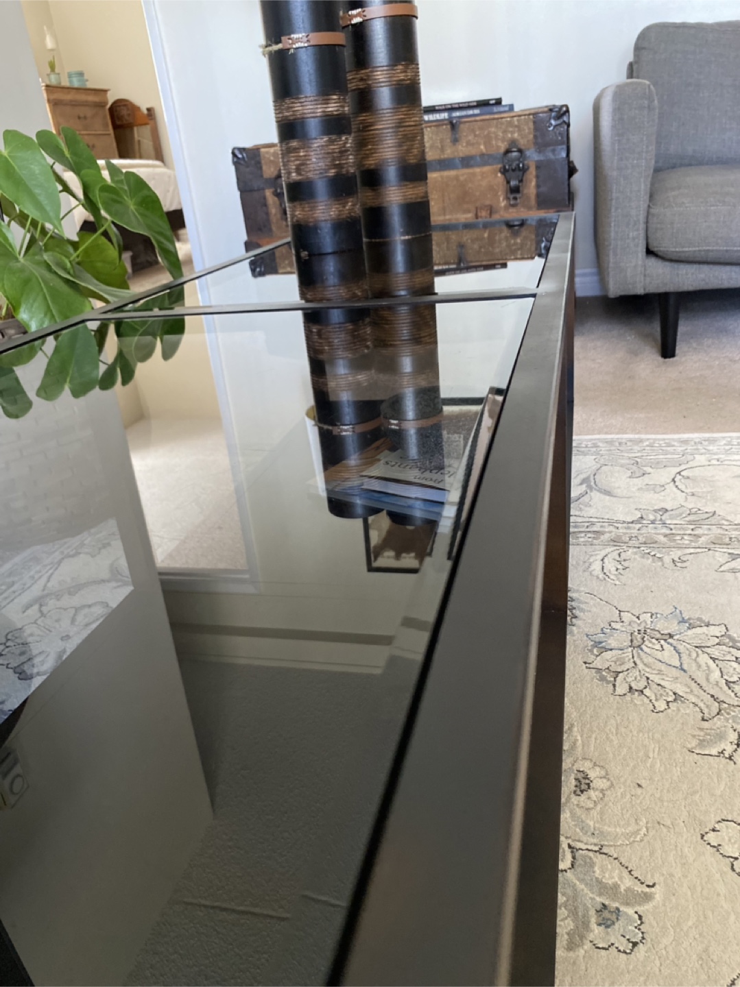 Tempered Glass Top solid wood Coffee Table - photo 5
