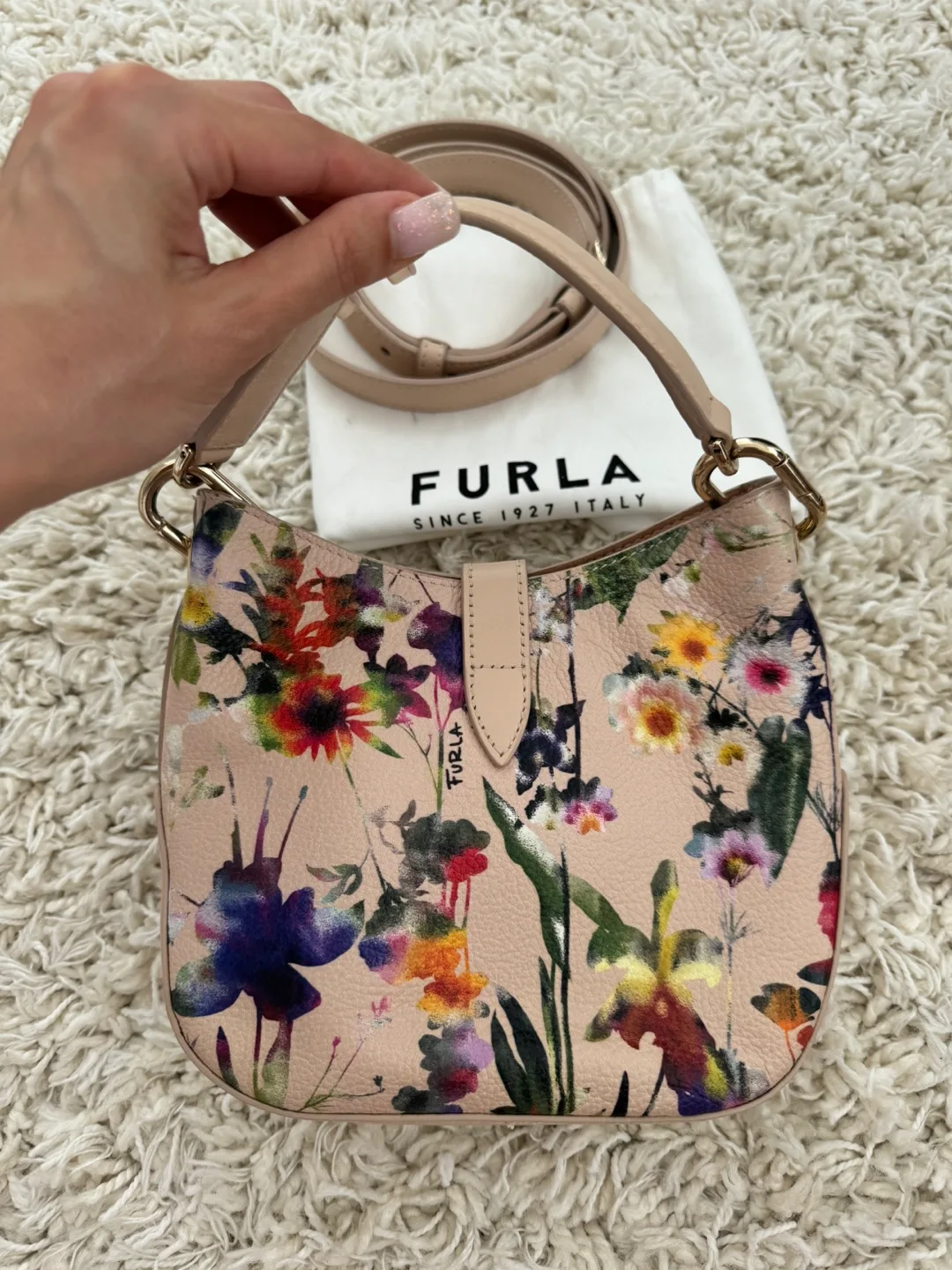Furla Hobo Bag with Floral Print image indicator(3)