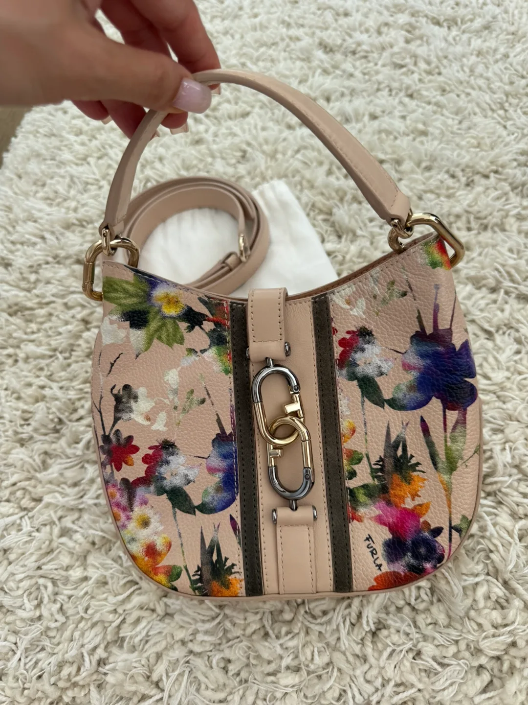 Furla Hobo Bag with Floral Print image indicator(4)