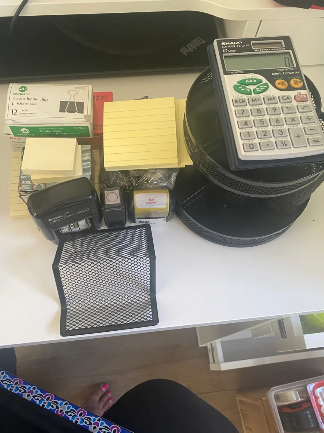 Office Supply Bundle - Calculator, Clips, Stamps thumbnail