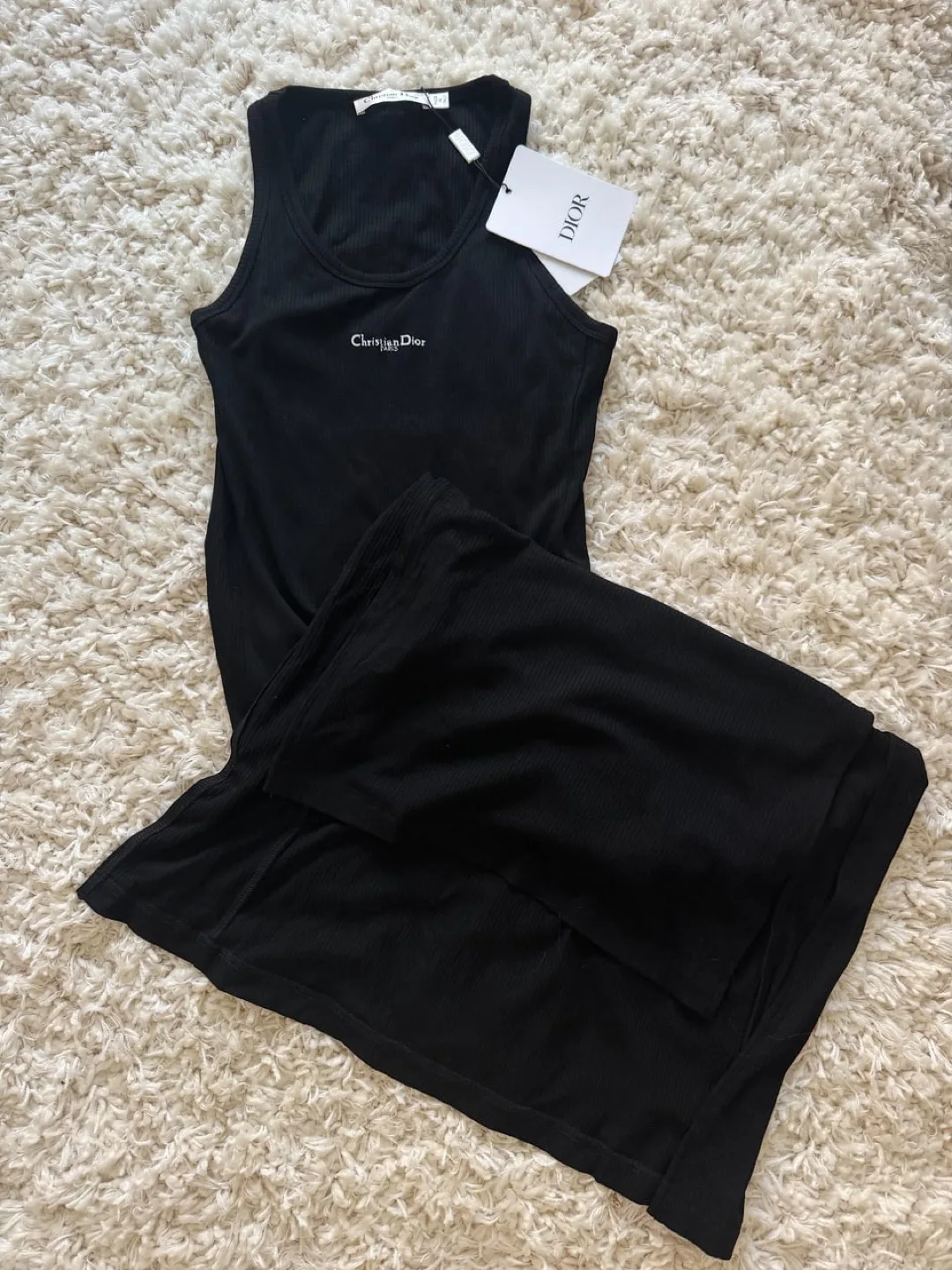 Black Ribbed Tank Dress - New with Tags image indicator(2)