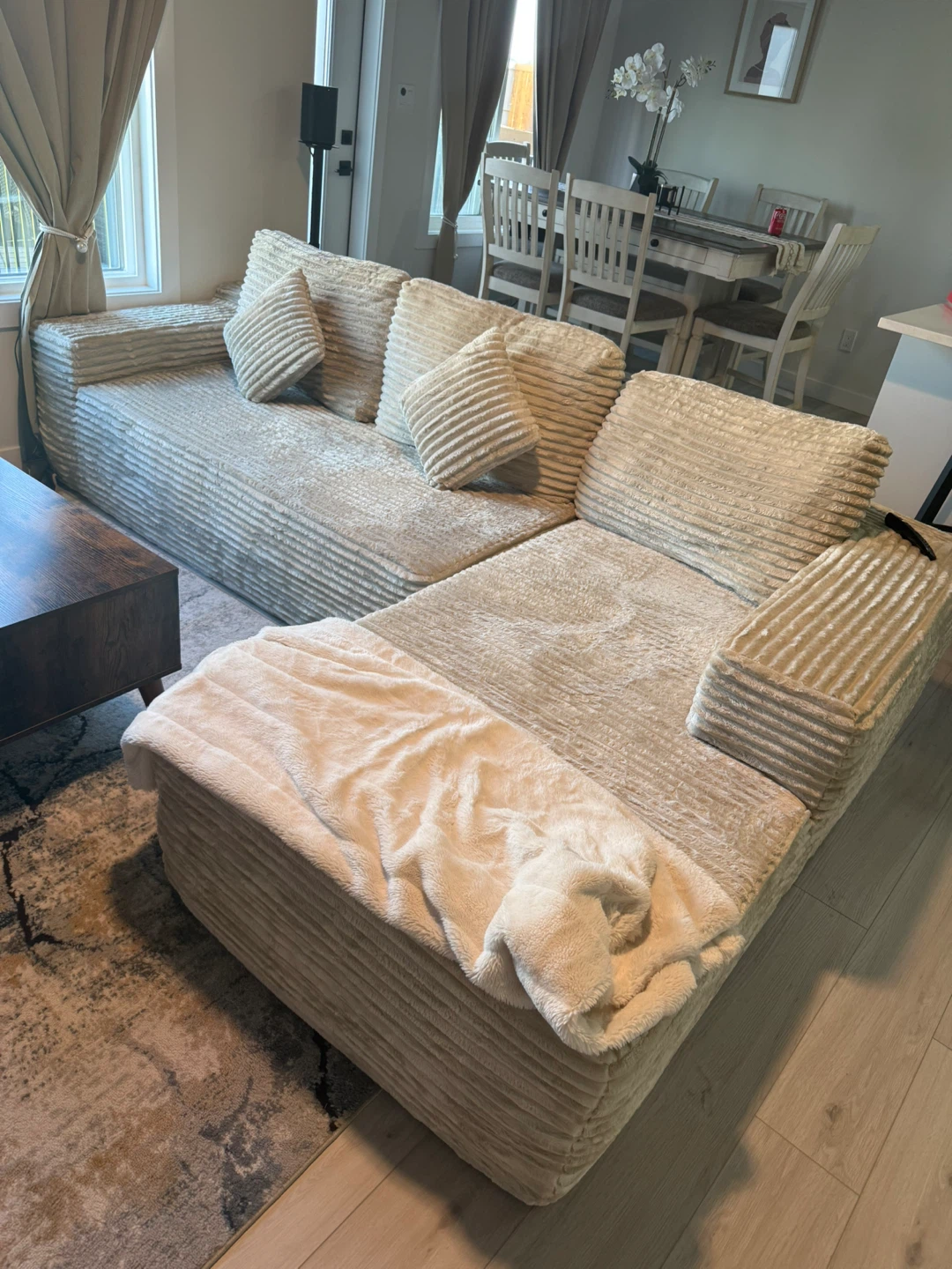 Corduroy Modular Sectional Sofa - photo 2