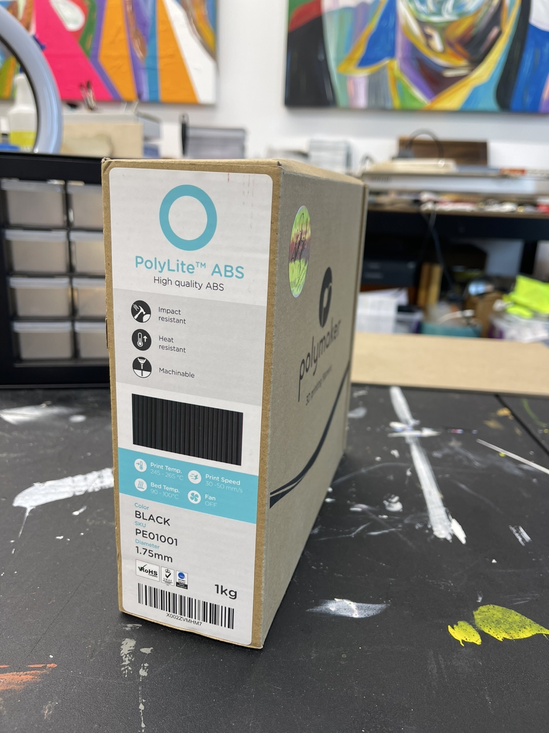 New Polymaker PolyLite ABS 3D Printing Filament - Black - photo 4