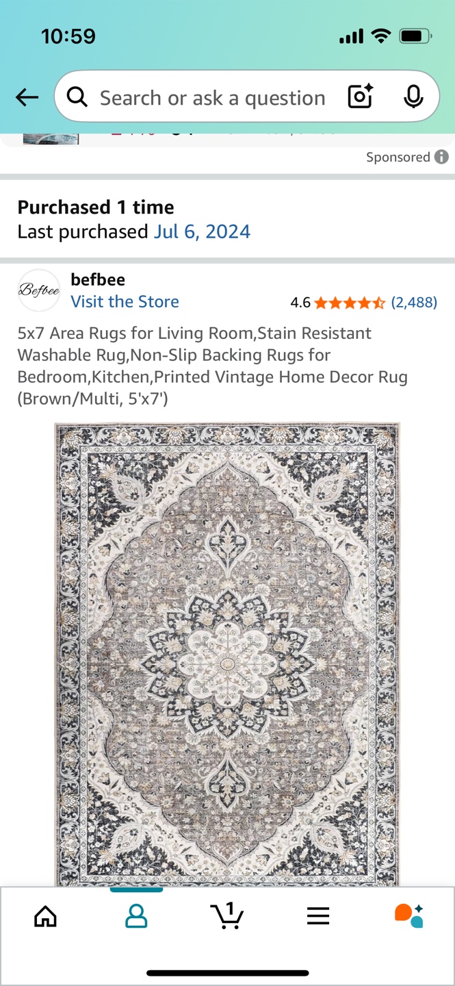 befbee 5x7 Area Rug - Brown/Multi - photo 2