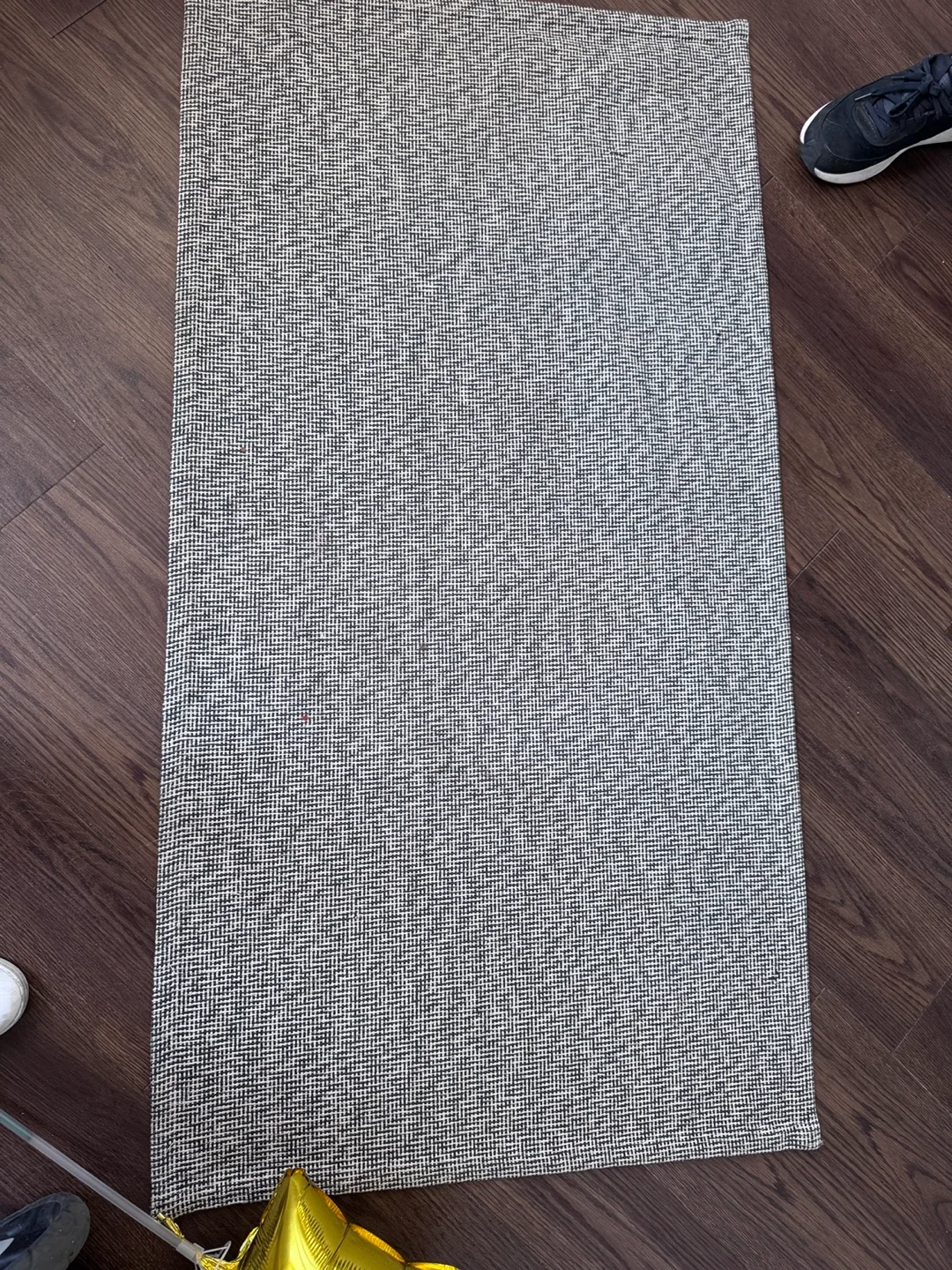 IKEA Black & White Patterned Rug thumbnail