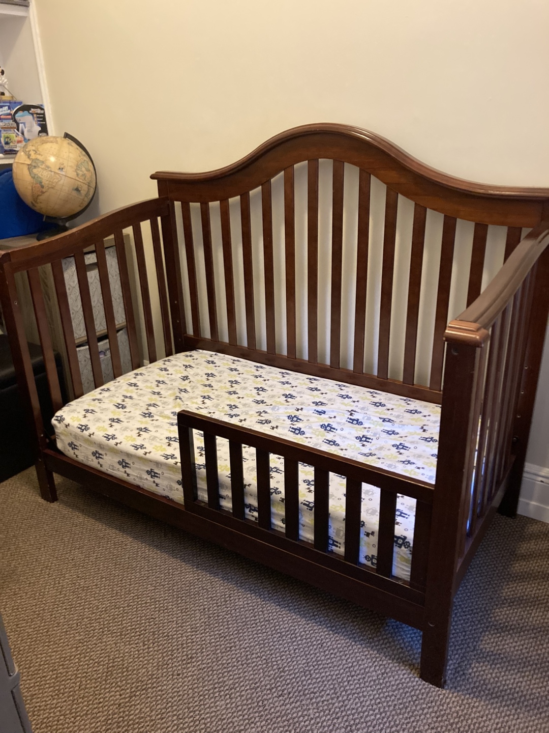 Convertible Toddler Bed - Dark Wood