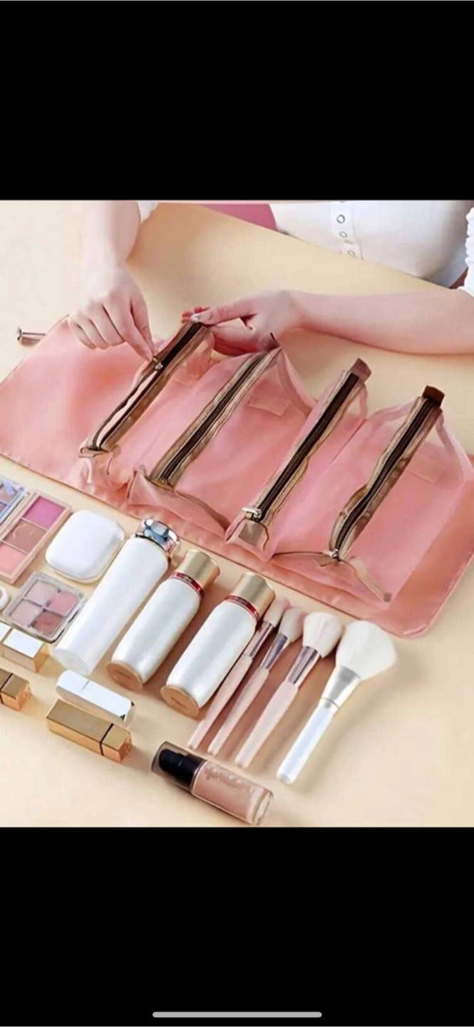 Leejoe Pink Hanging Travel Makeup Bag