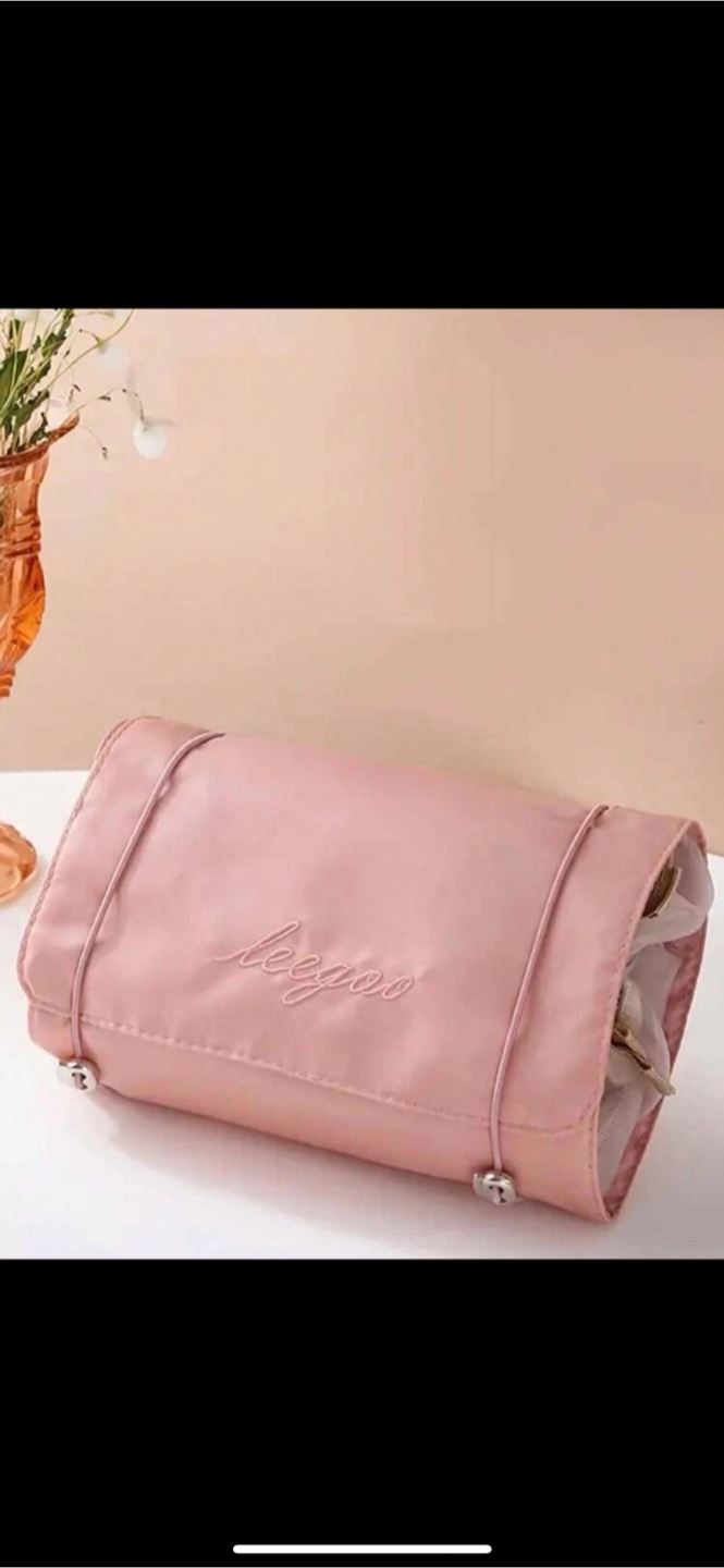 Leejoe Pink Hanging Travel Makeup Bag - photo 3